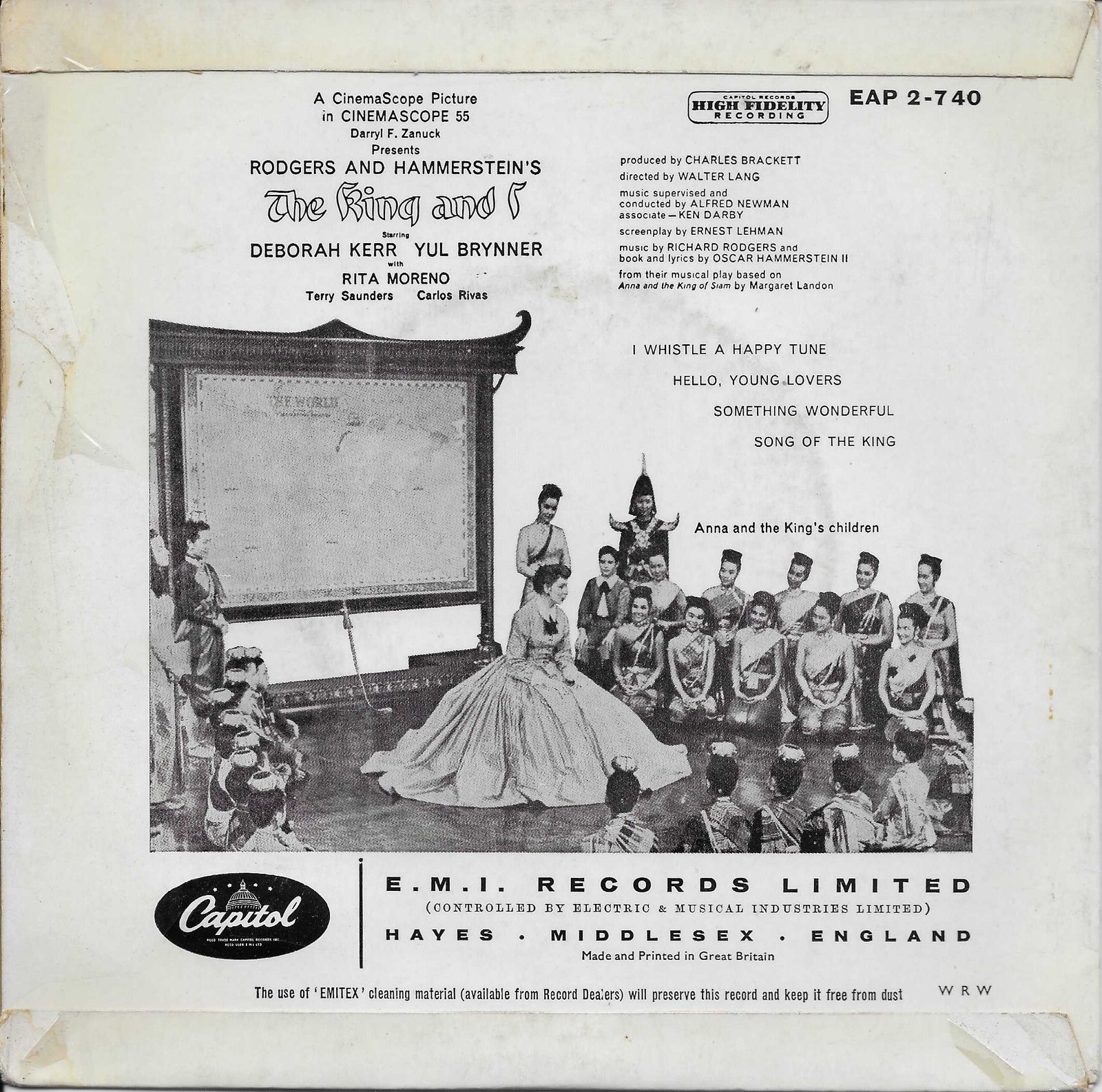 EAP 2-740 The King and I 2 Rodgers / Hammerstein II from ITV, Channel 4 and Channel 5 library Back cover of EAP 2-740